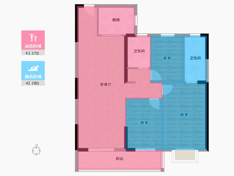 湖北省-武汉市-天纵御景湾-94.00-户型库-动静分区