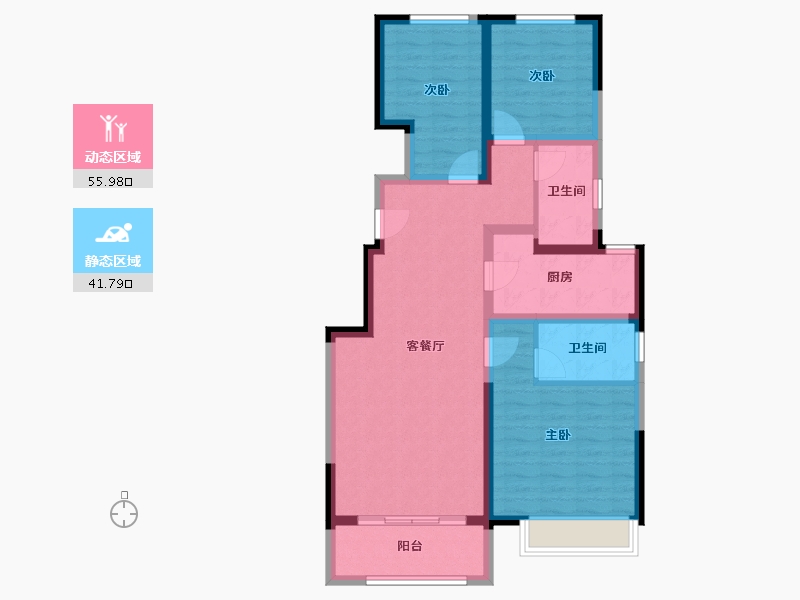 河北省-石家庄市-保利城-86.67-户型库-动静分区