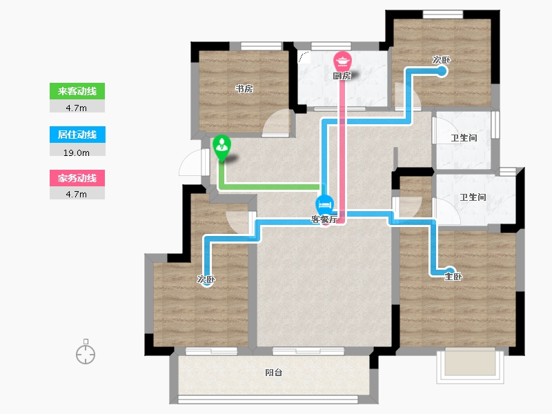 浙江省-宁波市-光语云著-90.40-户型库-动静线