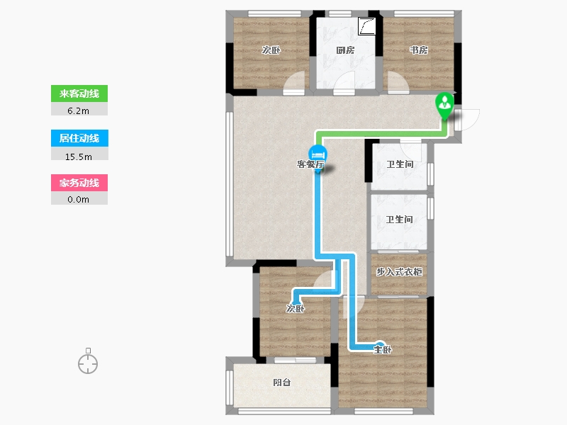 浙江省-绍兴市-元垄紫薇府-92.00-户型库-动静线