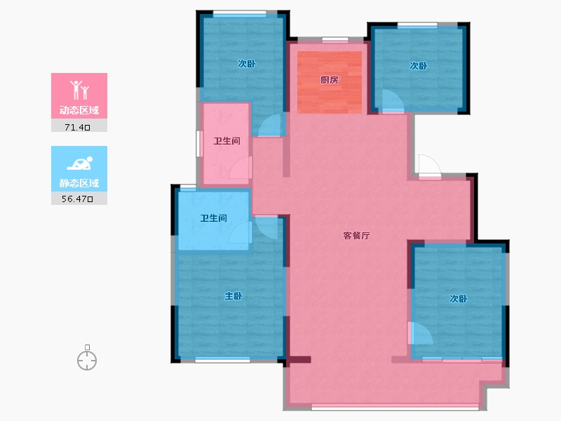 河北省-石家庄市-保利城-115.20-户型库-动静分区