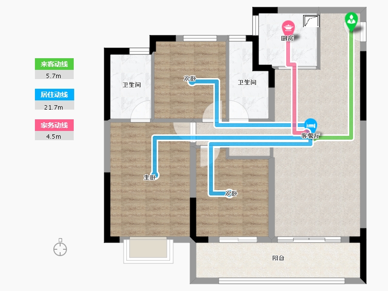 浙江省-宁波市-建发·春江悦-88.00-户型库-动静线