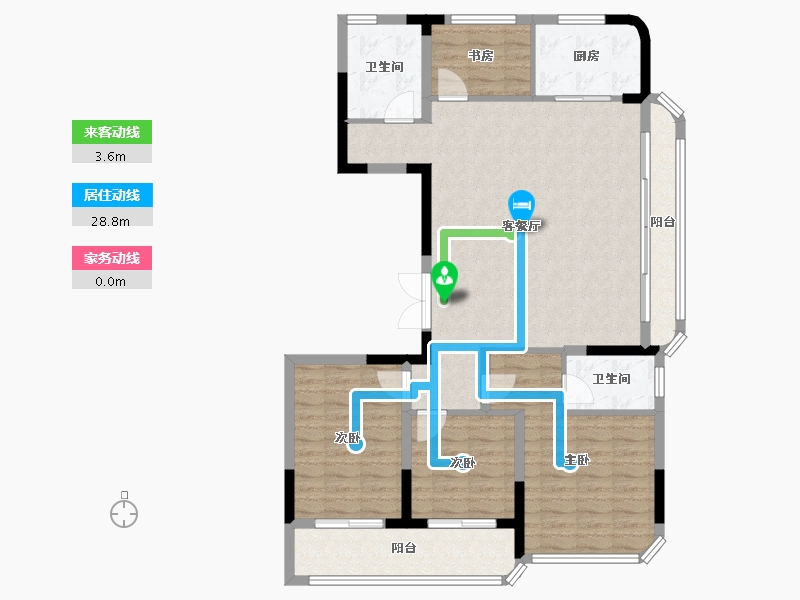 浙江省-绍兴市-嵊州金昌香湖明月-110.66-户型库-动静线