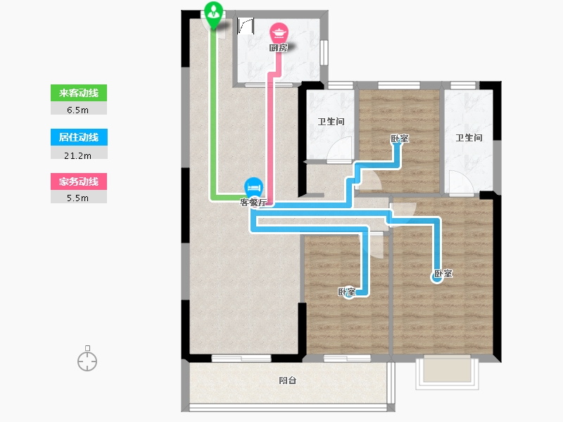 湖北省-武汉市-天纵御景湾-93.00-户型库-动静线