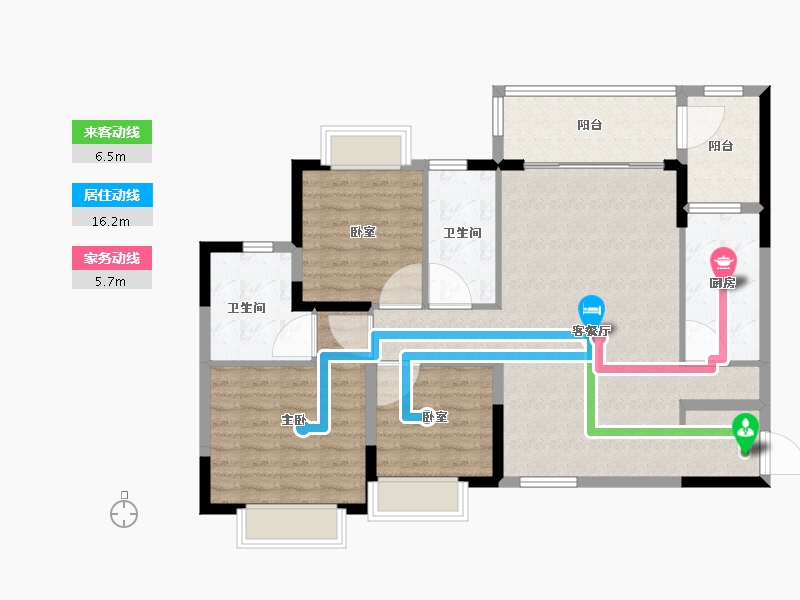 广东省-广州市-贵阳恒大未来城-104.01-户型库-动静线