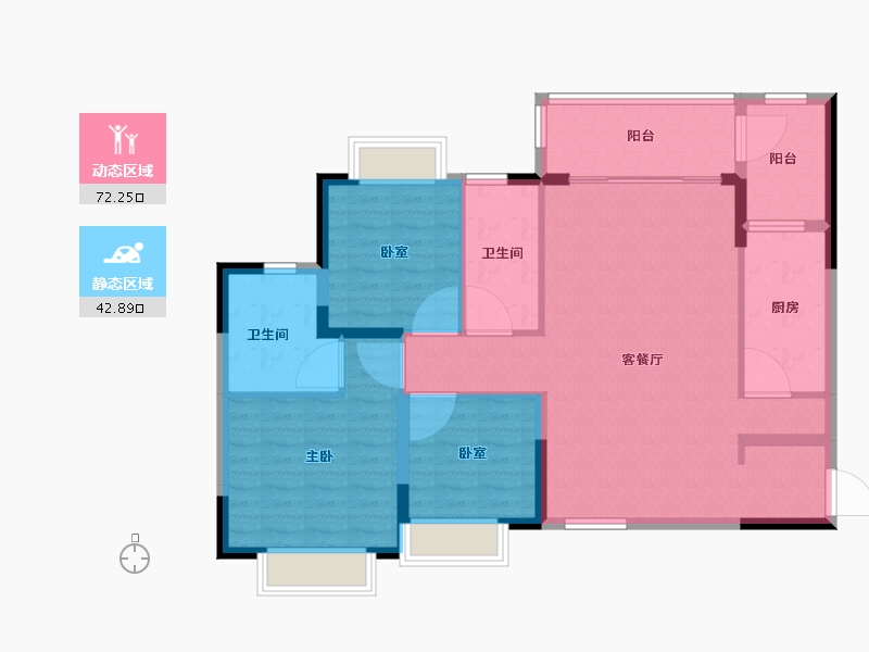 广东省-广州市-贵阳恒大未来城-104.01-户型库-动静分区