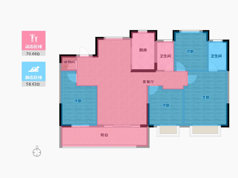 浙江省-宁波市-建发·春江悦-117.60-户型库-动静分区