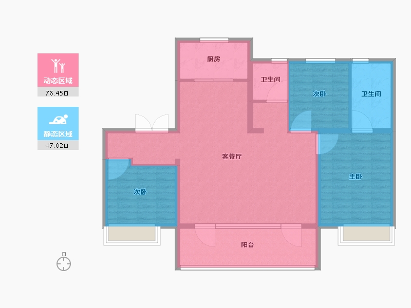 山东省-烟台市-旭辉银盛泰辉盛岚海-112.01-户型库-动静分区