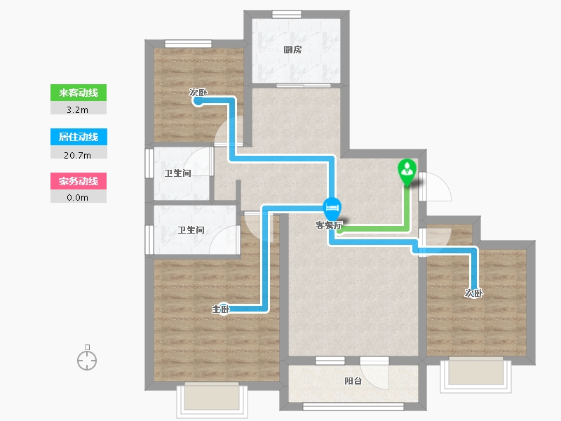 河北省-石家庄市-正定熙湖三期-84.00-户型库-动静线