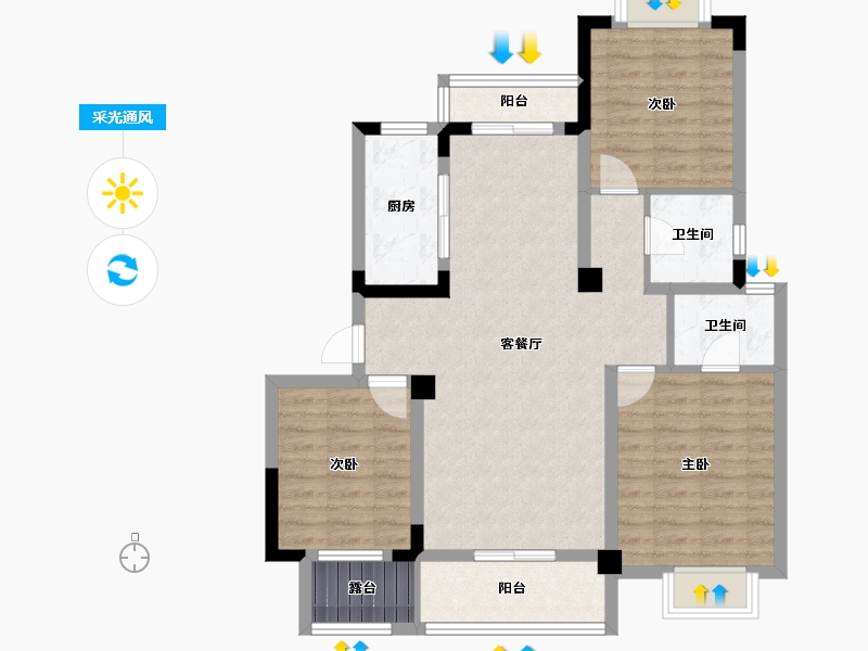 湖北省-武汉市-武汉中国健康谷-89.04-户型库-采光通风