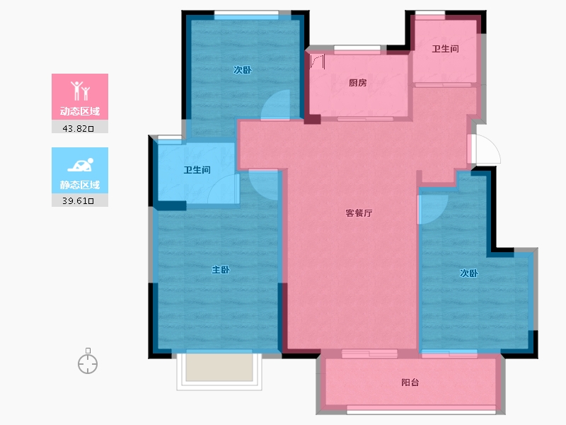 浙江省-宁波市-光语云著-74.41-户型库-动静分区