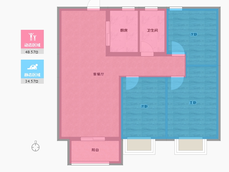 河北省-石家庄市-富丽华-74.47-户型库-动静分区