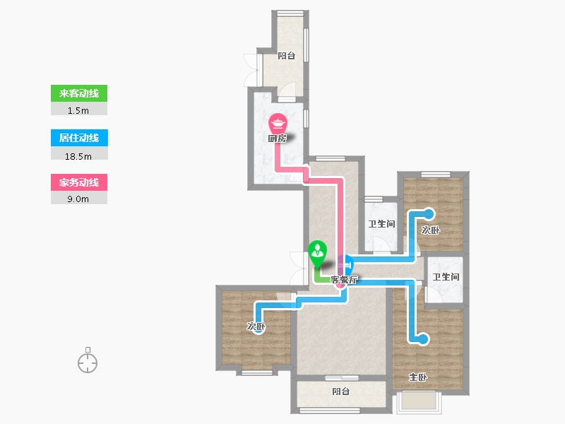 河北省-石家庄市-雅郡小区-89.49-户型库-动静线