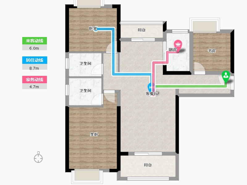 湖北省-武汉市-中建御景星城-96.86-户型库-动静线