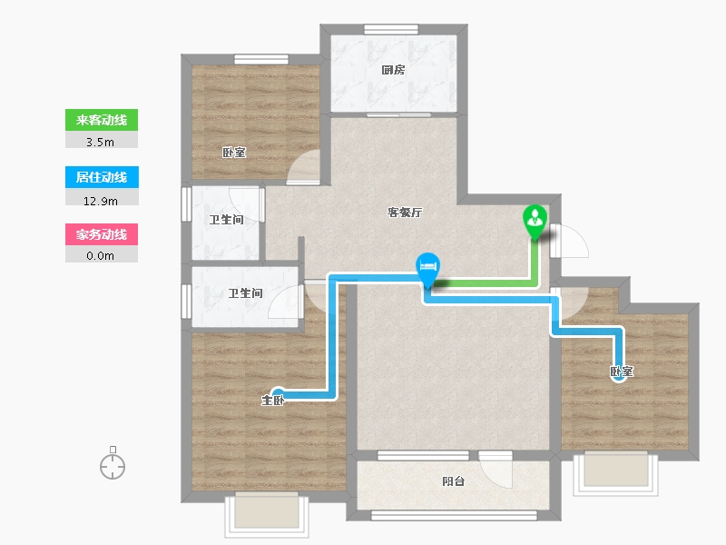 河北省-石家庄市-正定熙湖三期-88.00-户型库-动静线