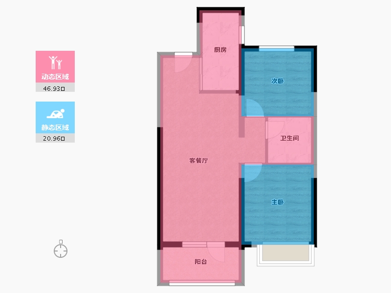 河北省-石家庄市-保利城-60.39-户型库-动静分区