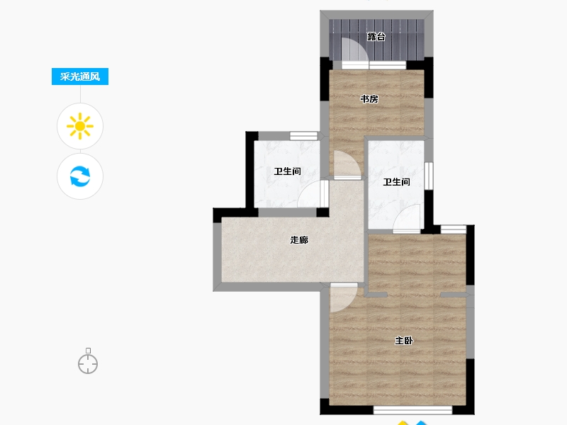 河北省-石家庄市-保利城-45.03-户型库-采光通风