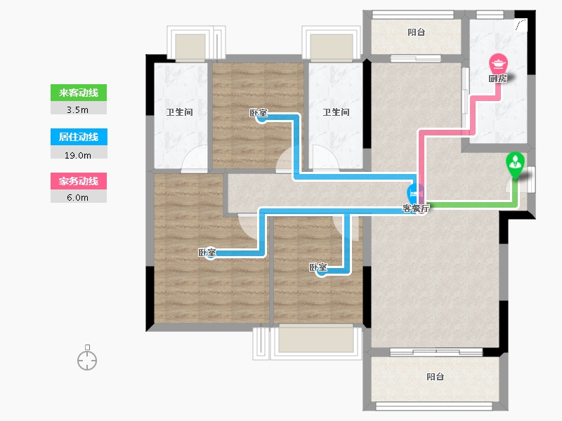 广东省-中山市-广银海悦湾-90.41-户型库-动静线