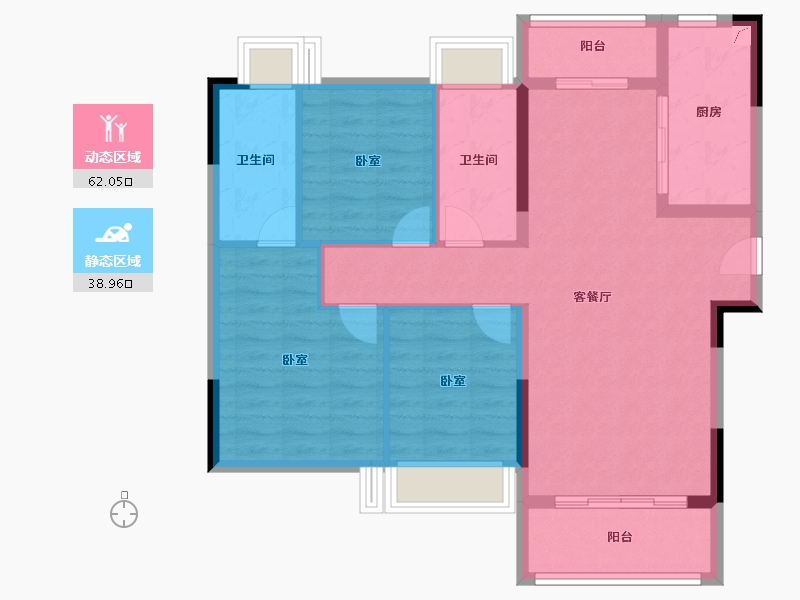 广东省-中山市-广银海悦湾-90.41-户型库-动静分区