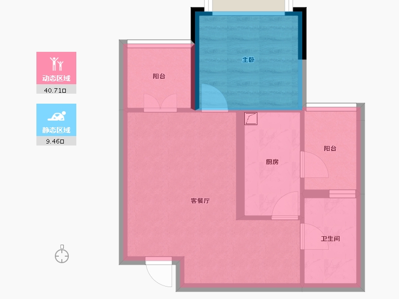 重庆-重庆市-恒大云湖上郡-44.08-户型库-动静分区