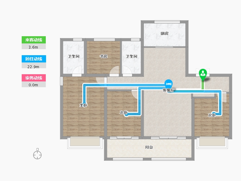 山东省-潍坊市-城投麓台雅园-122.15-户型库-动静线