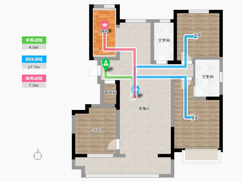 河北省-石家庄市-保利城-99.17-户型库-动静线