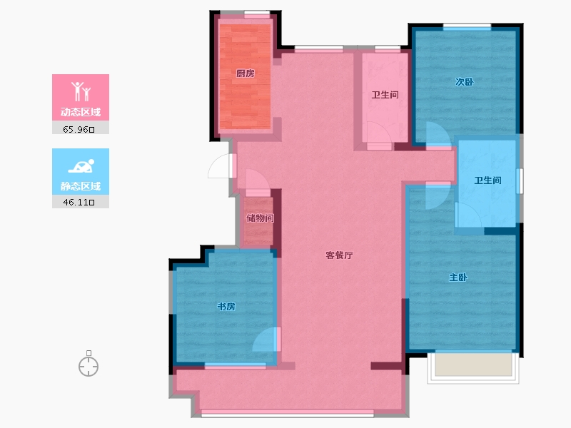 河北省-石家庄市-保利城-99.17-户型库-动静分区