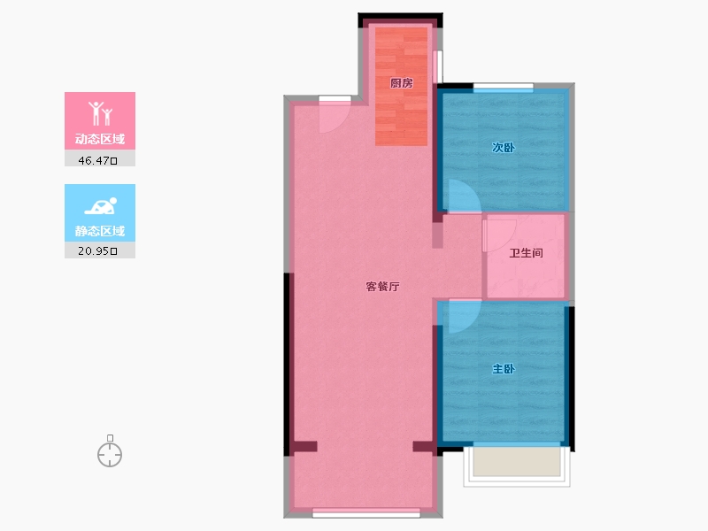 河北省-石家庄市-保利城-60.53-户型库-动静分区