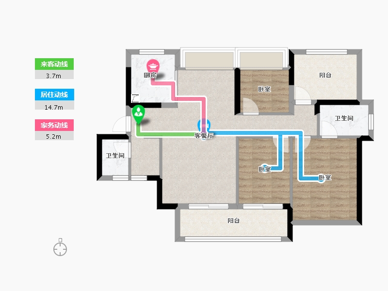 四川省-攀枝花市-中南时方境-84.80-户型库-动静线