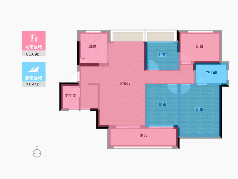 四川省-攀枝花市-中南时方境-84.80-户型库-动静分区