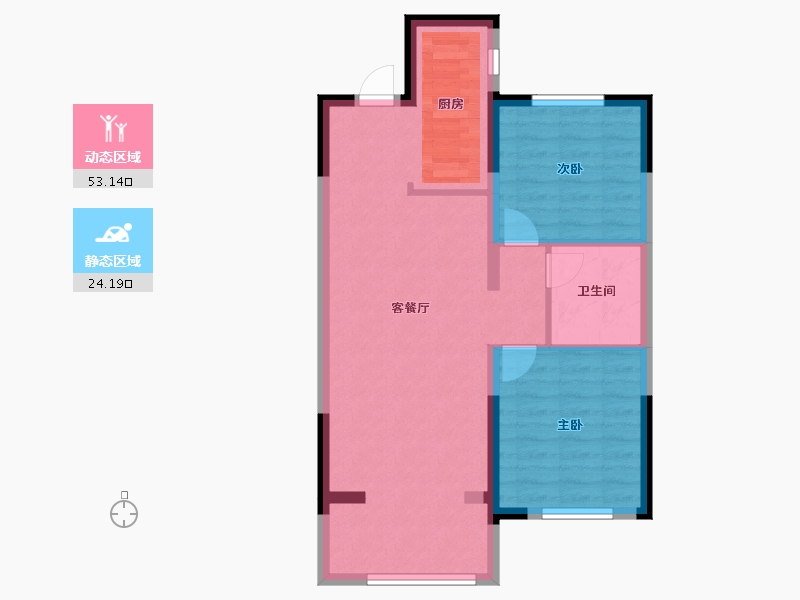 河北省-石家庄市-保利城-69.60-户型库-动静分区