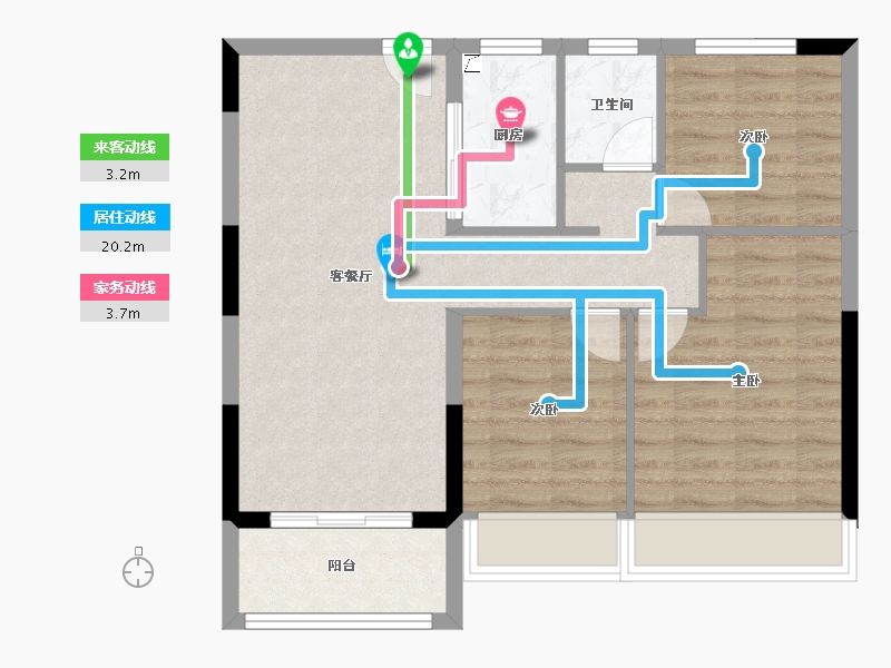 广东省-中山市-广银海悦湾-71.20-户型库-动静线