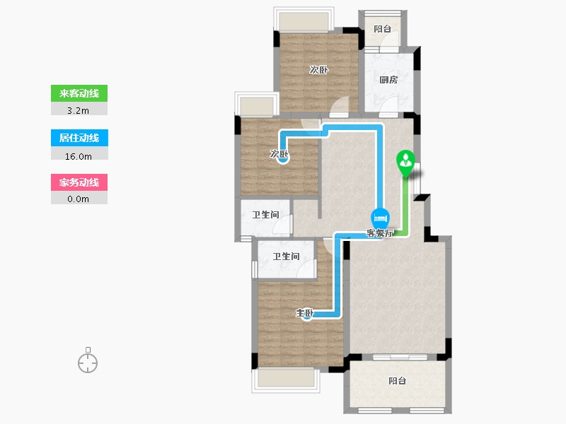 重庆-重庆市-君临南山崇德府-99.09-户型库-动静线