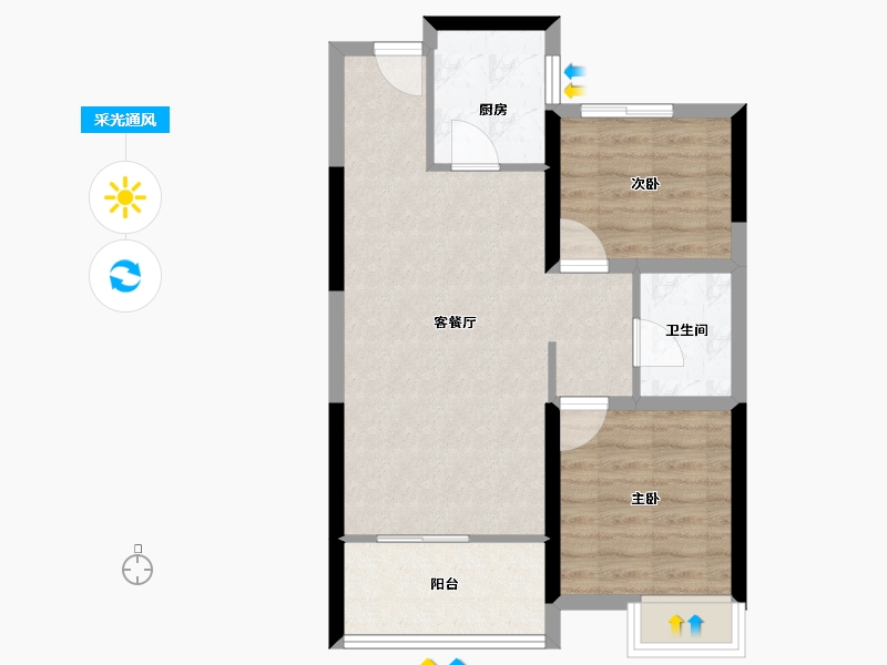 山东省-青岛市-京华海悦-62.40-户型库-采光通风