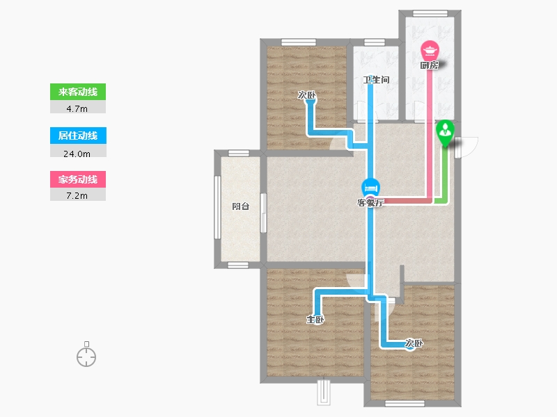 江苏省-徐州市-港利上城国际-95.32-户型库-动静线