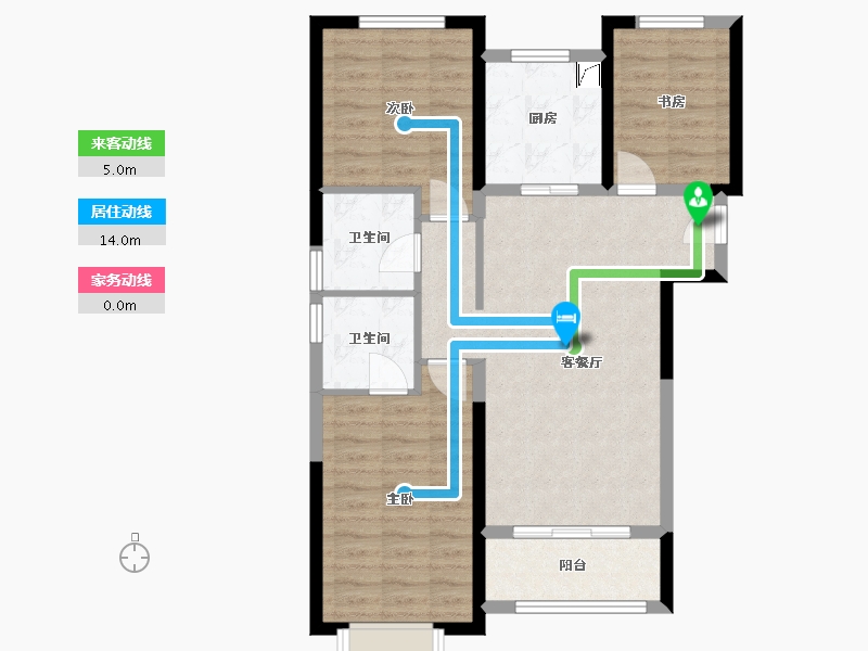 陕西省-西安市-华润置地未来城市-80.60-户型库-动静线