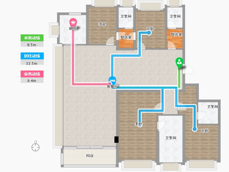 浙江省-温州市-万科翡翠天地-209.90-户型库-动静线