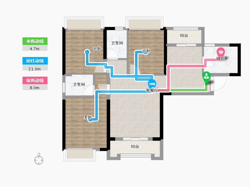 湖北省-武汉市-星湖湾-96.40-户型库-动静线