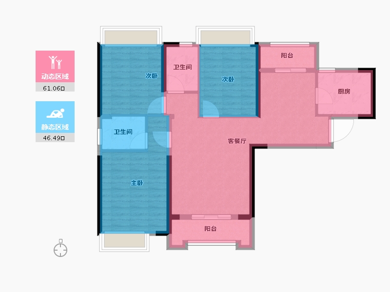 湖北省-武汉市-星湖湾-96.40-户型库-动静分区