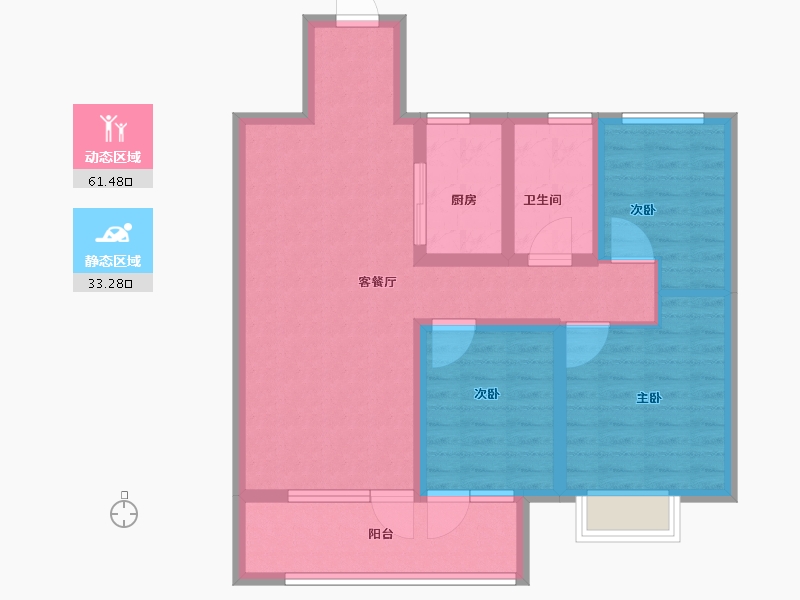 山东省-青岛市-海尔产城创衡山学府-84.01-户型库-动静分区