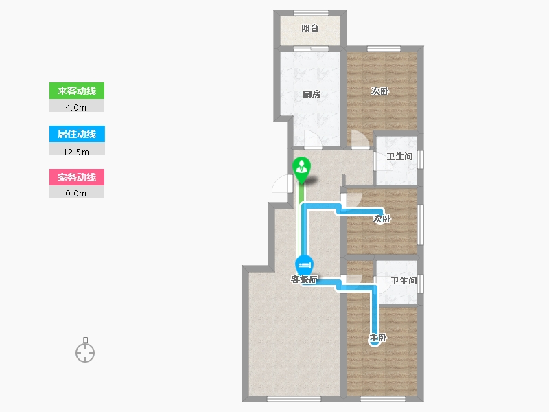 辽宁省-葫芦岛市-一品花园-100.00-户型库-动静线