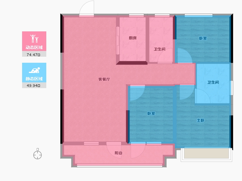 山东省-青岛市-瑞源怡隆国际-112.00-户型库-动静分区