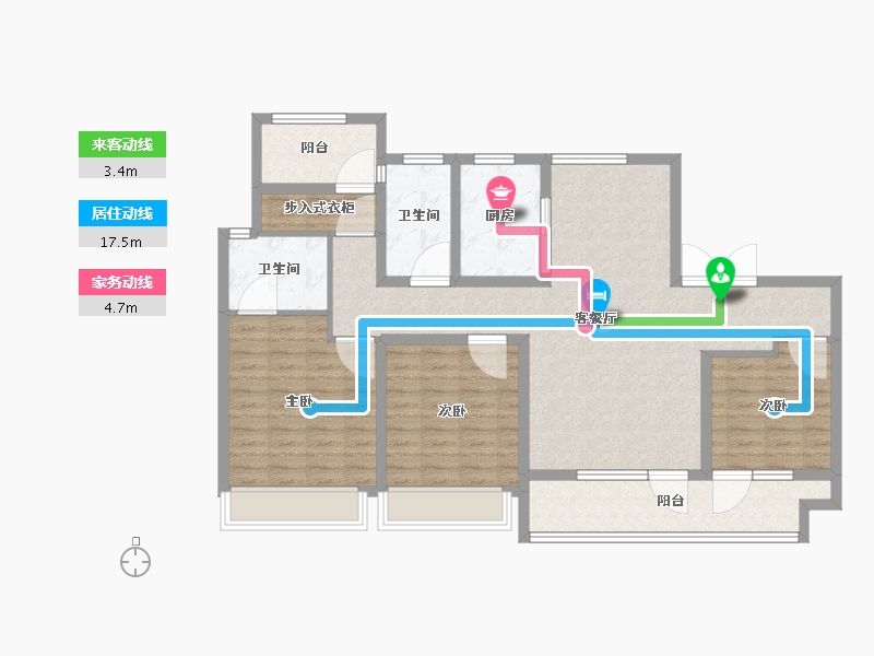 山东省-青岛市-凯景领盛豪庭-112.80-户型库-动静线