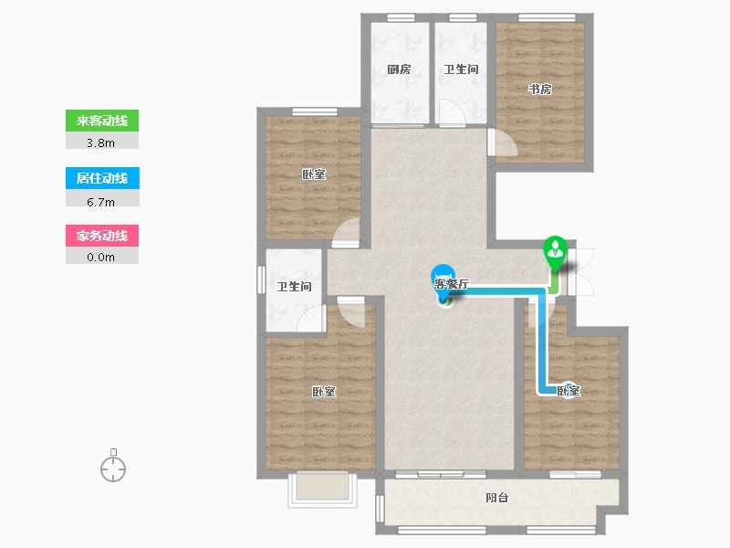 山东省-潍坊市-恒信阳光假日-109.91-户型库-动静线