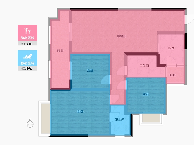 重庆-重庆市-洺悦城-99.00-户型库-动静分区