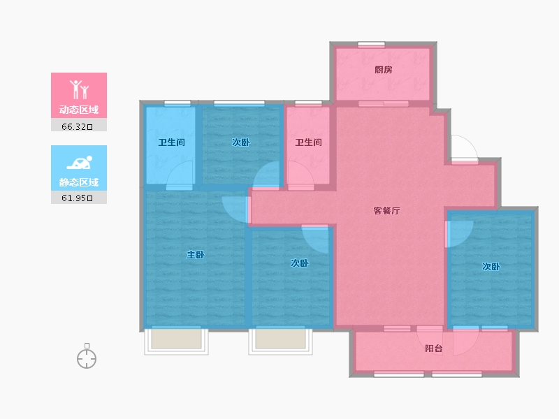 山东省-青岛市-海尔产城创衡山学府-114.40-户型库-动静分区