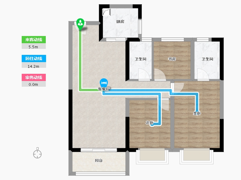 陕西省-西安市-华润置地未来城市-79.04-户型库-动静线