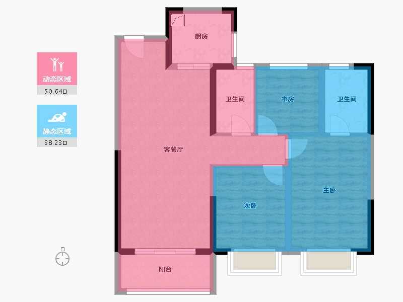 陕西省-西安市-华润置地未来城市-79.04-户型库-动静分区