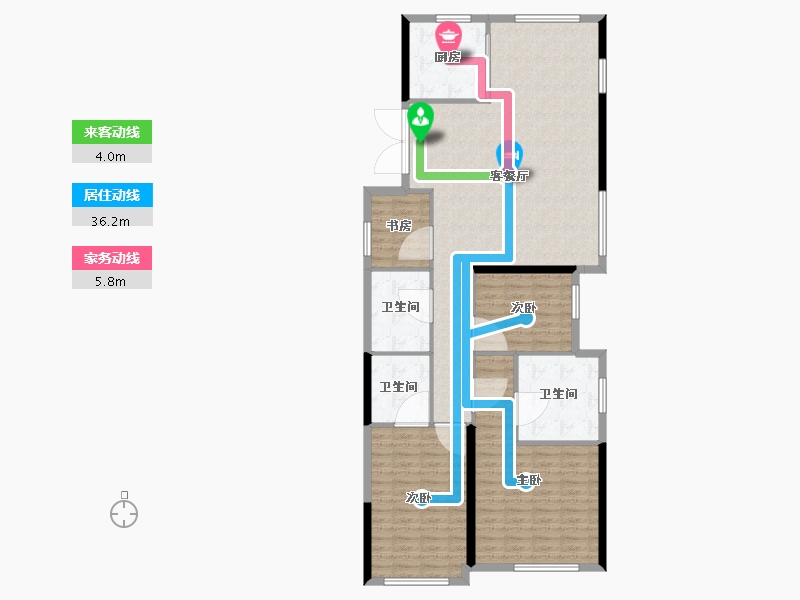 山东省-青岛市-京华海悦-128.01-户型库-动静线