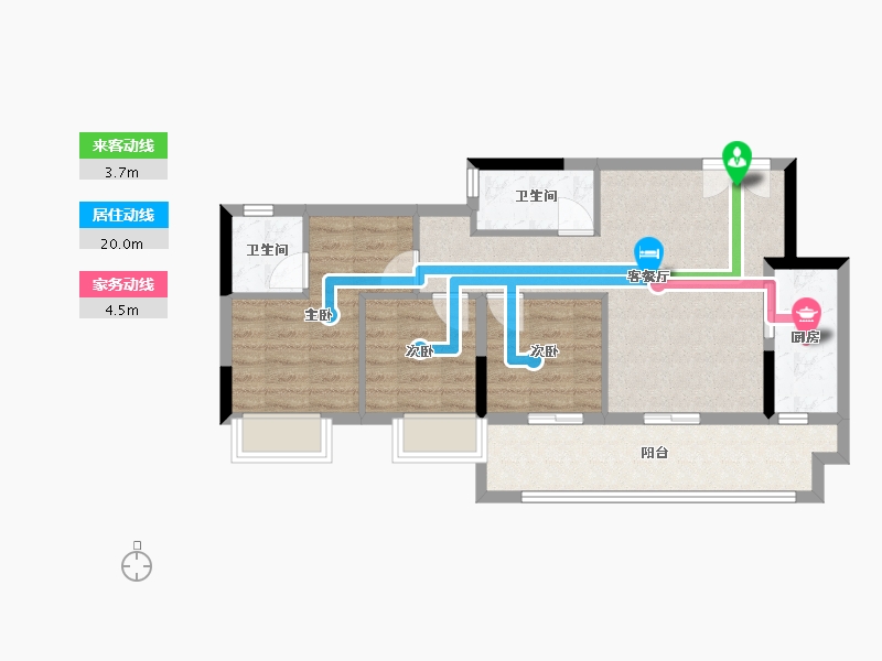 重庆-重庆市-中国铁建云锦山-72.00-户型库-动静线